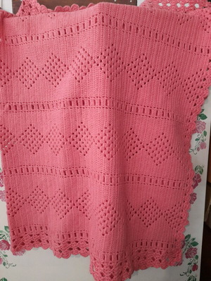 Single handmade blanket like new 180×120