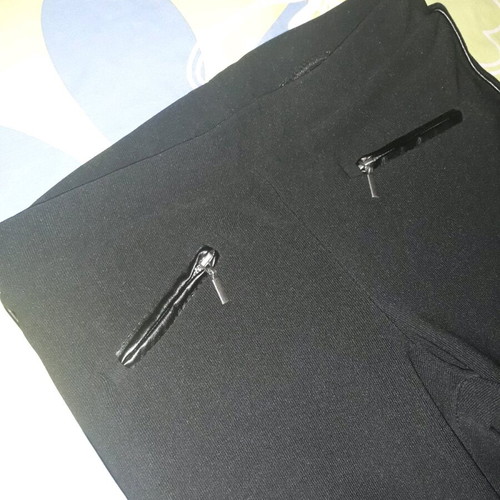 Zara leggings pants like new, black, size S with leather details