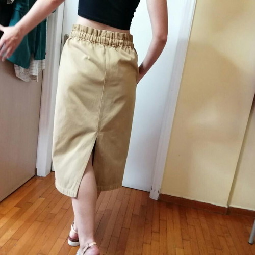 Midi denim skirt ASOS like new, butter yellow, size 38