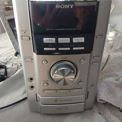 Sony sound system used with radio, cassette, CD, remote control