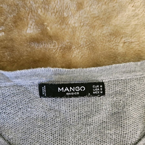Mango long-sleeve blouse size M gray like new