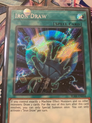 Iron Draw Yugioh card like new, Secret rare