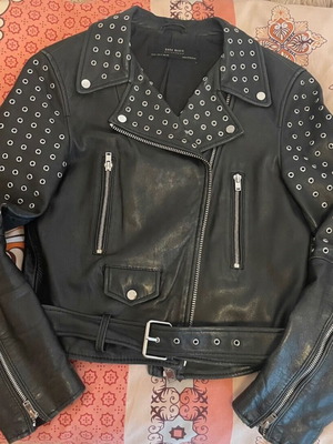 Zara leather jacket used black size M
