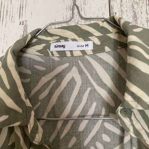 Sinsay Tropical Print Midi Shirt Dress Size M like new