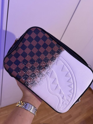Sprayground Χειρός τσάντα καινούργια, άσπρη και καφέ unisex