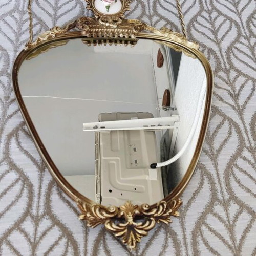Antique entry console with mirror and hanger like new