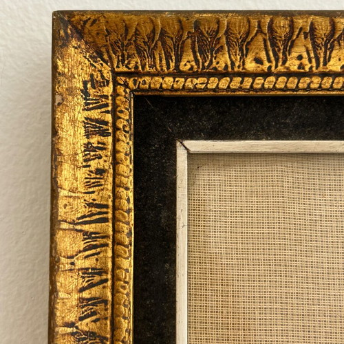 Vintage framed embroidery 47×25 cm used, handmade