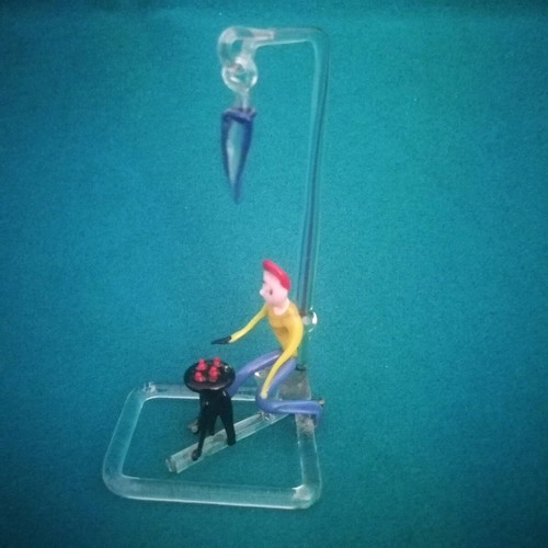 Murano glass handmade vintage decoration with chestnut seller figure