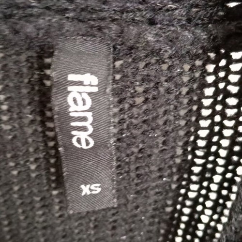 Cardigan XS like new with shiny detail, black