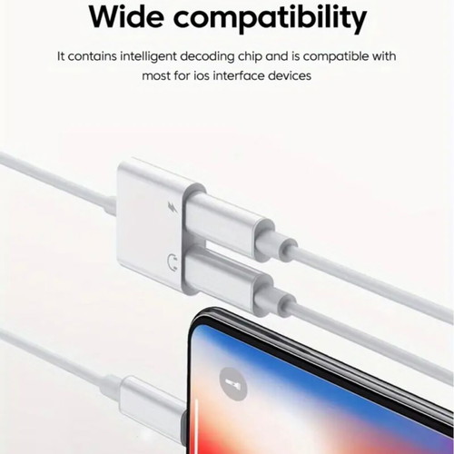 Lightning adapter for headphones 3.5mm and charging