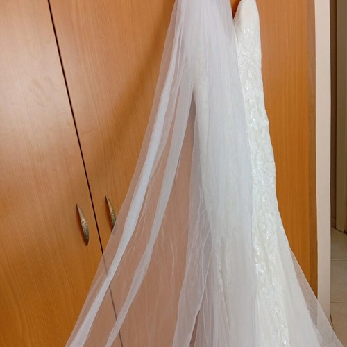 Wedding dress mermaid line with sequins like new