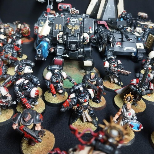 Black Templars Army Warhammer 40K fully painted, like new