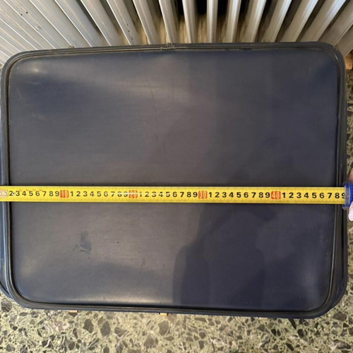 Vintage suitcase set used, blue, 2 pieces