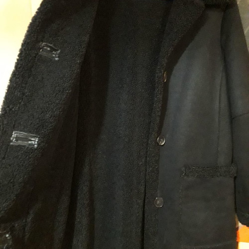 Zara coat used, black suede, size L
