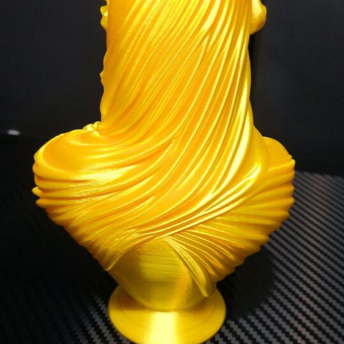 Blind Muse Bust New, 3D Printed Decorative Sculpture, Silk Gold