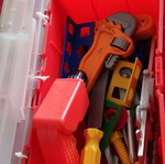 Children's tools like new with toolbox