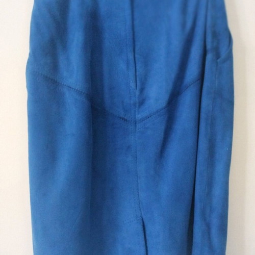 Vintage suede skirt used, genuine leather, with pockets