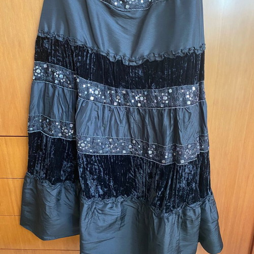 Suit set with maxi skirt early 2000s, like new, black and silver