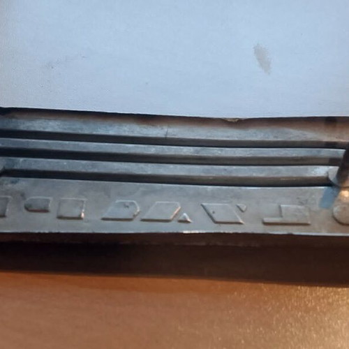 Opel Olympia engine hood badge used, left side 1950