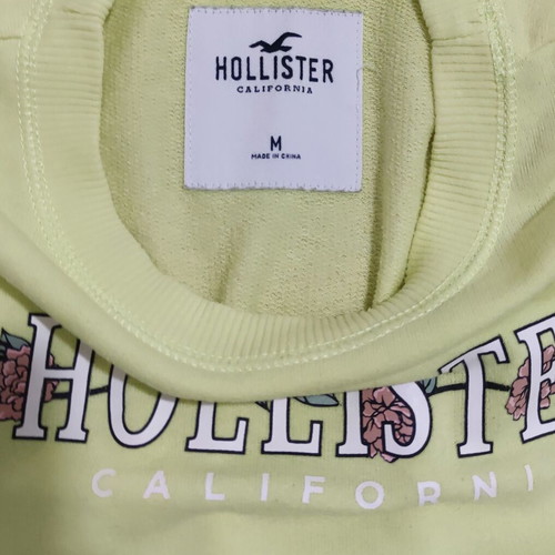 Hollister lightweight women's sweatshirt, yellow-green