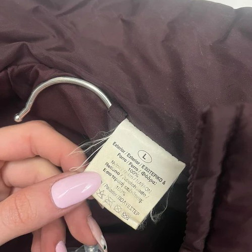 Women's jacket size L like new, eggplant to burgundy color