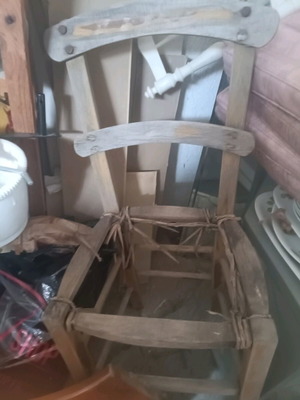 Wooden old chairs used, set of 2 for decoration or use