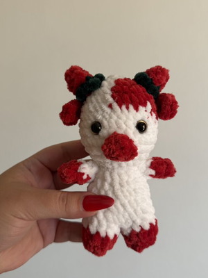 Strawberry cow handmade crocheted plush toy