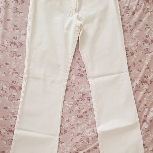 Toi Moi white elastic flare pants like new, size S