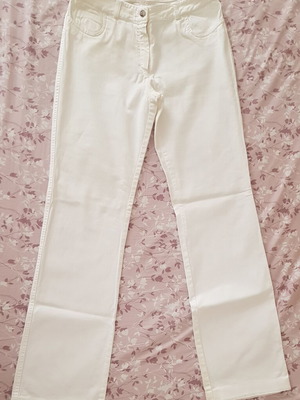 Toi Moi white elastic flare pants like new, size S