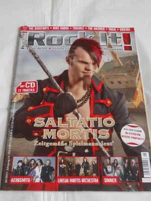 Rock It!#77 German hard rock metal magazine with CD like new, Sept/Oct 2013