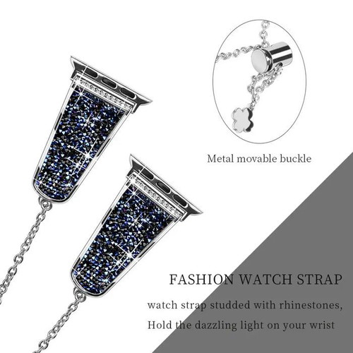 Stainless steel watch bands with crystals for Apple Watch Ultra/SE/11/10/9/8/7 new