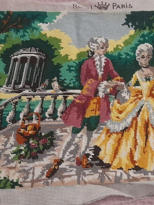 Κέντημα παλιό με διαστάσεις περίπου 35x45cm