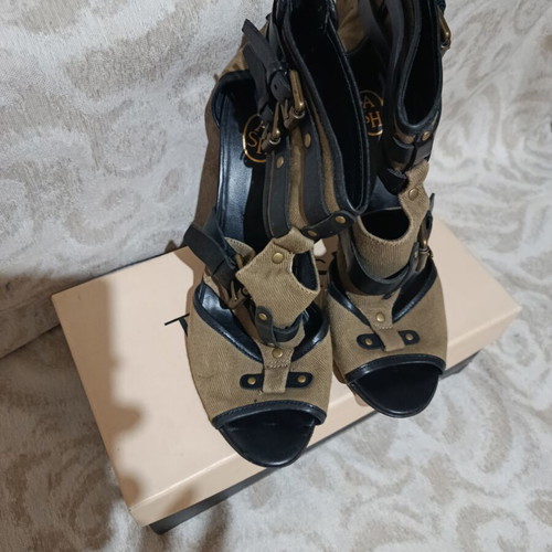 Ash platform sandals size 40, green