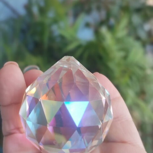 Crystal decorations like new with hole for hanging
