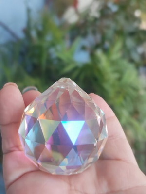 Crystal decorations like new with hole for hanging