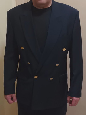 Giannini double-breasted jacket like new, size 50, dark blue