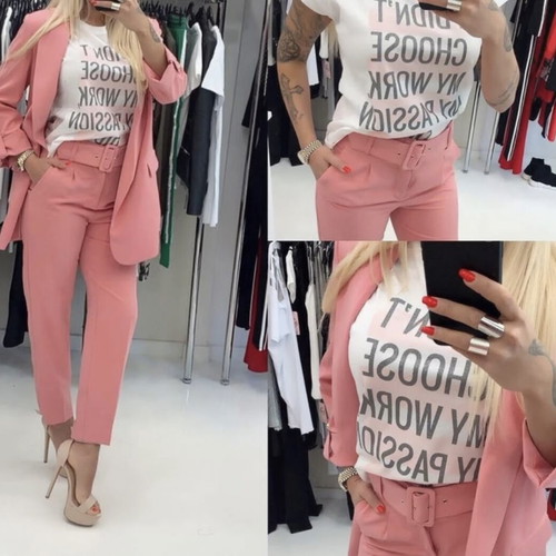 Pink suit set like new medium