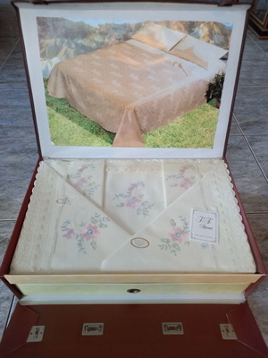 Bed sheets and blanket set new in suitcase
