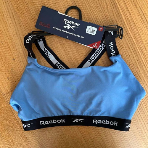 Reebok sports bralette new, size Small, blue