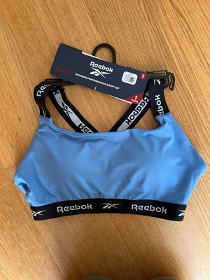 Reebok sports bralette new, size Small, blue