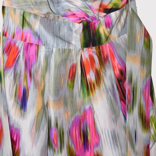 Warehouse medium strapless silk dress used, multicolor
