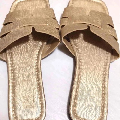 Gorglitter slip on gold sandals like new, size 41-42
