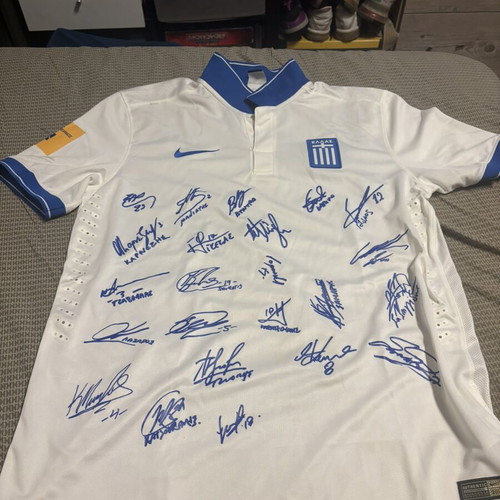 Greece 2014 home kit fully signed