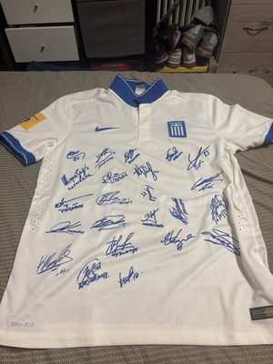 Greece 2014 home kit fully signed