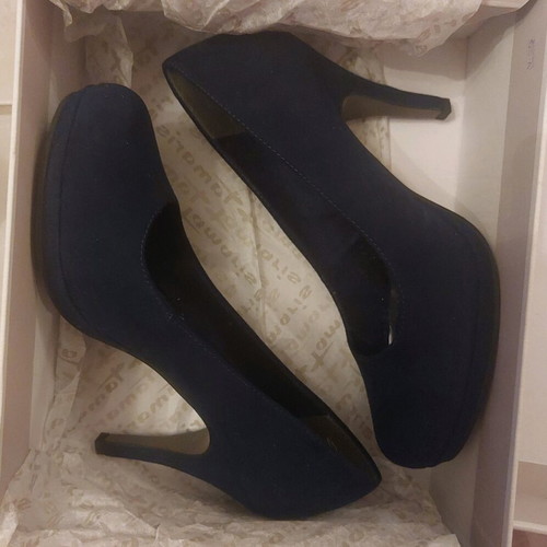 Tamaris blue suede pumps like new, size 38
