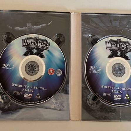 WWE WrestleMania 20 2004 3-Disc Collectors Edition DVD used, good condition