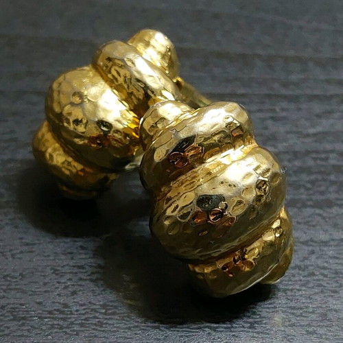 Vintage clip earrings faux bijoux like new, gold tone