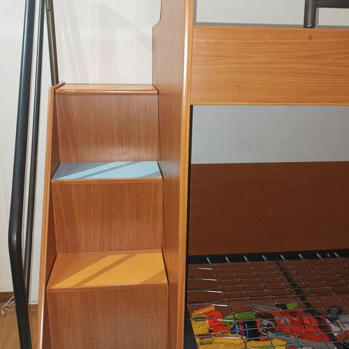 Bunk bed wooden with metal slats like new