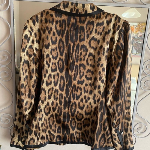 Satin Leopard Women's Jacket Medium like new
