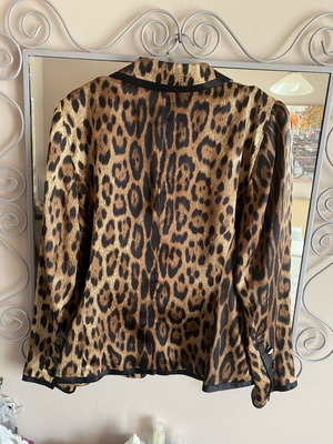 Satin Leopard Women's Jacket Medium like new
